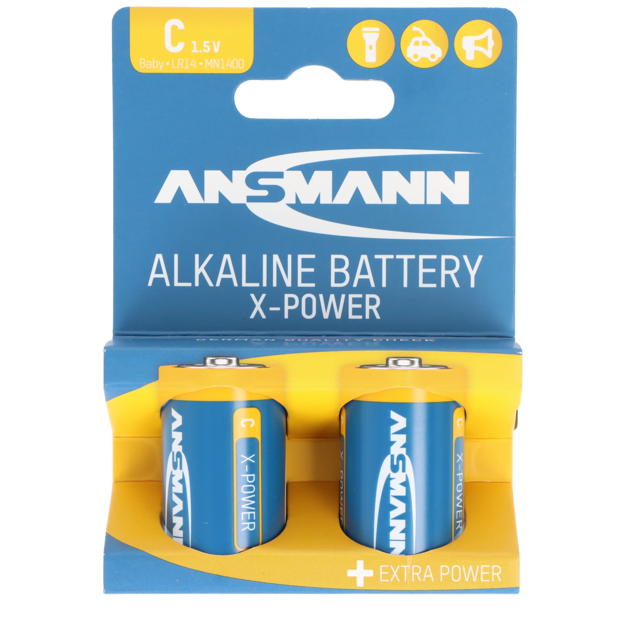 Pile alcaline Ansmann X-Power Baby C, LR14, pack de 2, blister papier