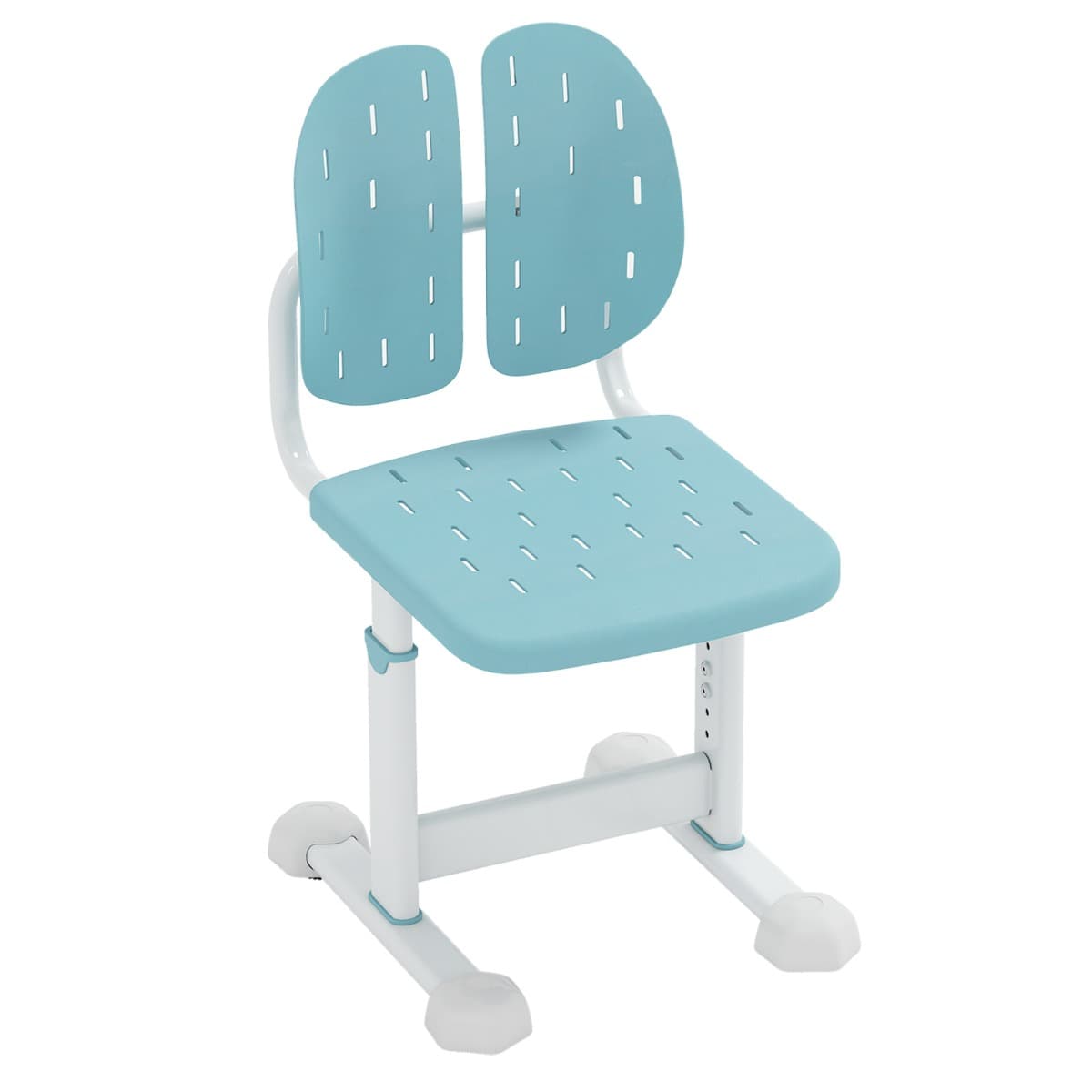 CostwayChaise de Bureau pour Enfant Réglable en Hauteur avec Double Dossier et Assise Respirante Structure en Métal Robuste pour 3+ Ans Bleu