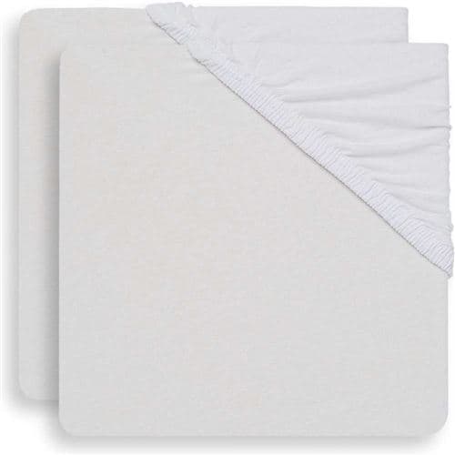 Drap housse blanc 60x120 cm coton polyester - jollein