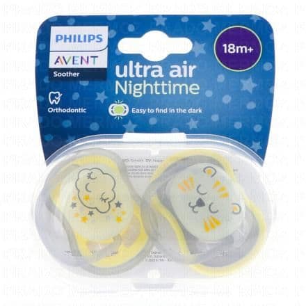 AVENT Sucette Ultra Air nighttime +18M nuage/ours